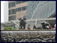 Waterfall and bulls near at Connaught Place IFC.